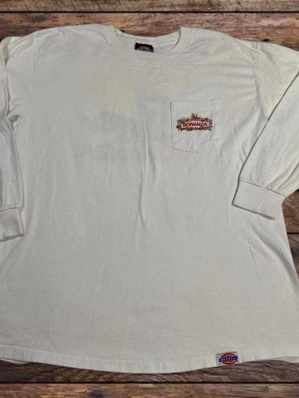 Dickies Men’s  Long Sleeve Pocket Tee with Bonanza Chest Patch